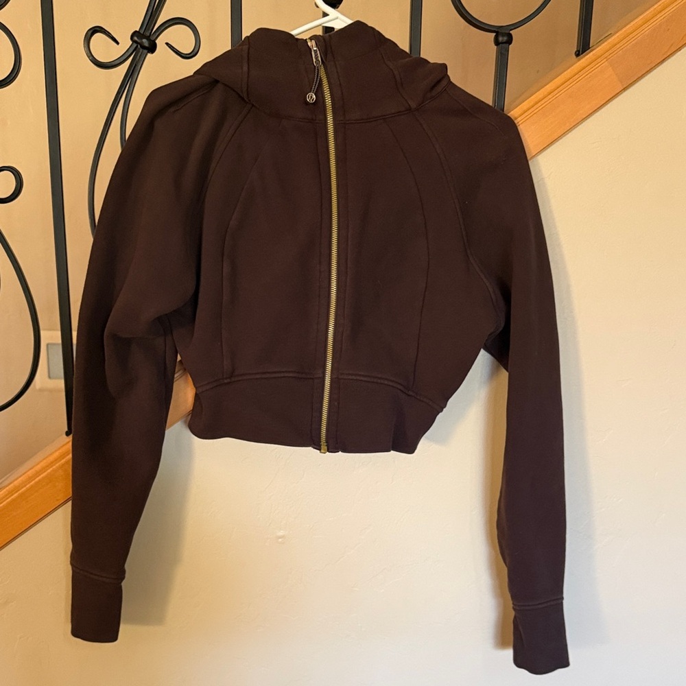 Lululemon cropped scuba Brown Women's Jacket